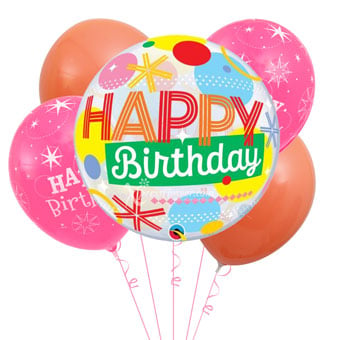 HBQ1704 best birthday ever helium balloon 