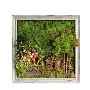 Online dried moss art delivery Singapore